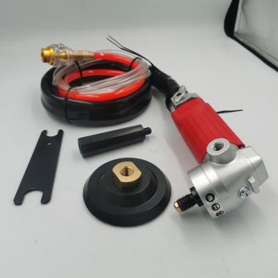 China Pneumatic Air Wet Polishing Wet Polisher with Rear Exhaust for Concrete Granite Marble Stone Water Sander for sale