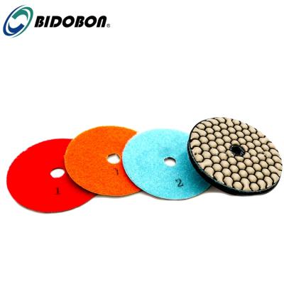 China Good Quality High Shiny Diamond 3 Step Polishing Dry Polishing Pads For Granite, Marble And Engineered Stone for sale