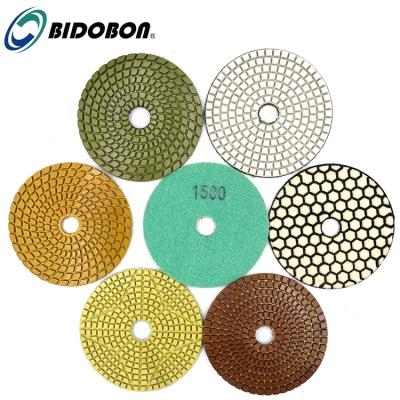 China 1500 High Bright Polishing Polishing Fast Brighting Durable Diamond Wet / Dry Pads For Granite Marble for sale