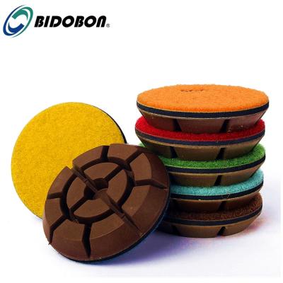 China 3inch Quality Concrete Marble Resin Floor Polishing High Gloss Concrete Polishing Pads for sale