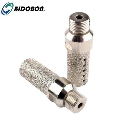 China Masonry Drilling High Level CNC Vacuum Welded Diamond Finger Bits With 1/2 Gas Thread for sale