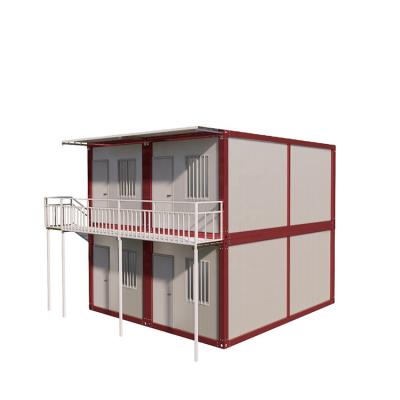 China Modern free sample luxury prefab 1 2 3 4 bedrooms flat pack container houses portable prefabricated homes two bed room attached toilet for sale