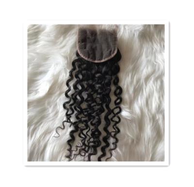 China Easily Installed Sheer Lishahair Lace Closure, Deep Curly 4x4/5x5/6x6 Transparnt Lace Swiss Lace Closure for sale