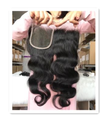 China Easily Installed Lishahair Bodywave HD 100% Lace Closure Indian Hair, 4x4 5x5 6x6 Swiss Lace Closure for sale