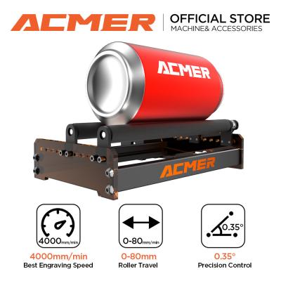 중국 ACMER M3 조절 가능한 로터리 롤러 레이저 그레이버 모듈 Y축 로터리 롤러 360° 판매용