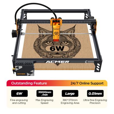 Κίνα ACMER P1 S PRO 6W Laser Module Μηχανές Laser Cutting και Gravure με P1 S PRO Εύκολη συναρμολόγηση 3.6kg προς πώληση