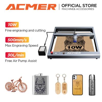 China ACMER P2 10W Diode Laser Engraver And Cutter Machine,for personalization and customization for sale