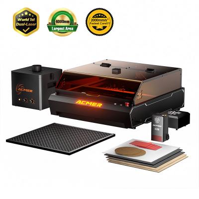 China ACMER P3 48W Laser Engraver With ACMER AP220 Smoke Air Purifier for sale