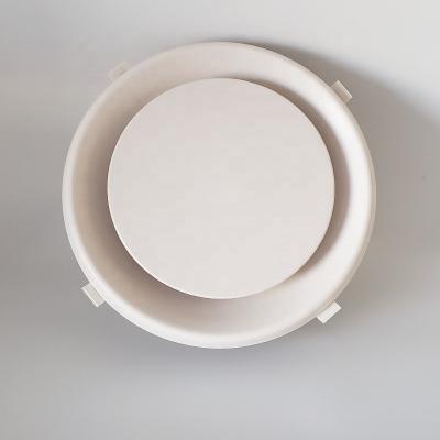 China ABS Plastic Round 150mm 200mm White Modern Adjustable Ceiling Diffuser Air Conditioning Vents 250mm 6inch 8 10 for sale