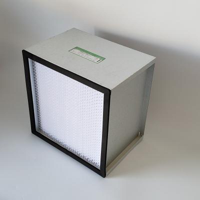 China Hotels Metal Frame Deep Fold HEPA Air Filter SUPER GALUM Galvanized Sheet Frame H13 H14 99.99% for sale