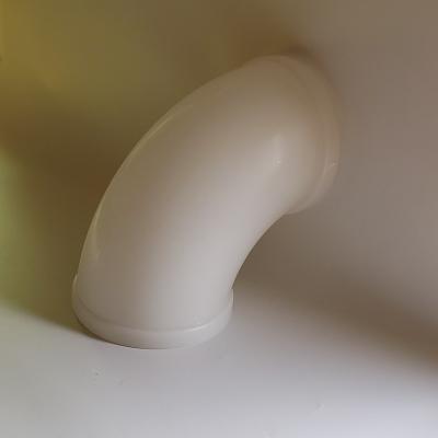 China Joining Pipe Lines Round PP Ventilation Fittings Plastic 90 Degree Elbow Air Duct Fittings Pipe Polypropylene 45 60 Bend HVAC for sale