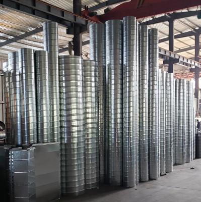 China Industrial Spiral Pipe Air Duct Round Corrugated Spiral Hose Duct For HVAC GI SUS304 Galvanized Sheet for sale