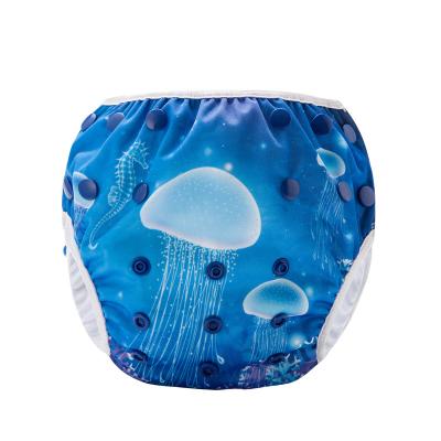 China 2022 Wholesale Printed Cloth Baby Swimming Waterproof Comfy Diaper for sale