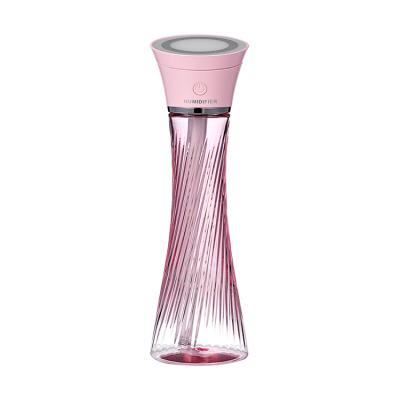 China Pink Miniature Desktop Negative Ion Humidifier Air Purifier used in many occasions in home, car and office for sale