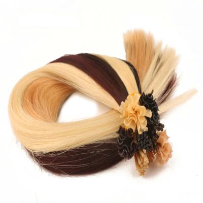 China Factory Direct Wholesale Hot Selling Double Drawn Silky Straight Wave Thick Ends Pre Bonded Hair Extensions for sale