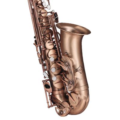 China Professional Gold Lacquer Saxophone Mouthpiece Gold Metal Musical Instrument Bb Parte Tenor Saxophone for sale