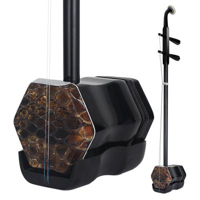 China Sound Perfect Voice Maker Professional Black Chinese Folk Musical Instrument 2 String Erhu for sale