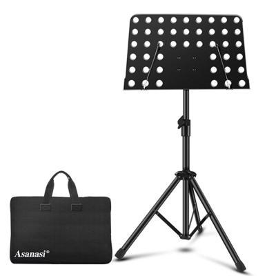 China Soft Foldable And Adjustable Height Music Note Stand Light Steel Music Stand for sale