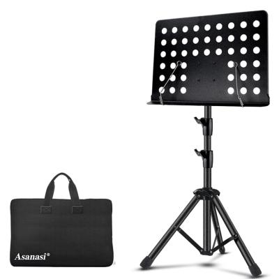 China Foldable Metal Musical Instrument Stand Smooth Black Light Weight For Sheet Music for sale