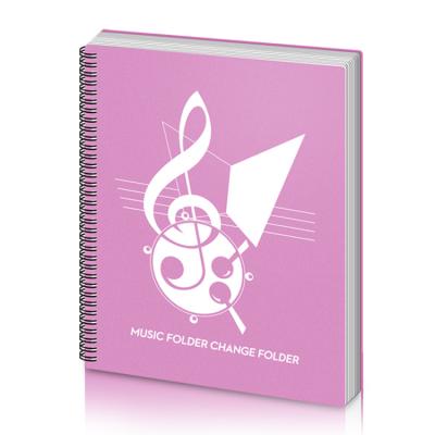 China China Professional Manufacture Musical Instrument Panel Book Thick Plastic Pink Sheet Music Notebook for sale