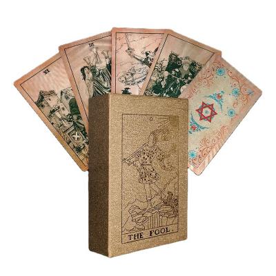 China New Style PVC Plastic Gold PVC Silver Edges Playing Playing Cards Tarot For Sale for sale