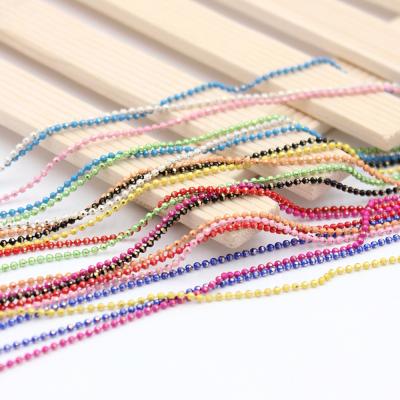 China OtherAccessories Custom 1.5mm2.0mm Colorful Copper Pearl Chain Fashion Accessories Fashion Accessories Colorful Copper Bead Chain Shoe/Bag Jewelry/Clothing and Jewelry Ball Polishing Chain Chain for sale