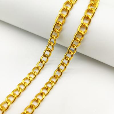 China OEM Custom Metal Iron Chain Hardware To Size Clothing Rhinestone Chain Belt Silver Gold Hardware Accessories 1.8 (7*10)mm for sale