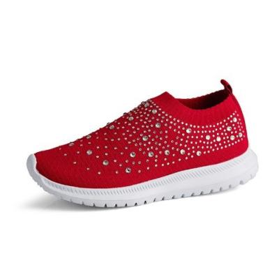 China Cushioning High Quality Hot Fashionable Comfortable Breathable Sneakers Women's Diamond Sports Casual Shoes Running Shoes for sale