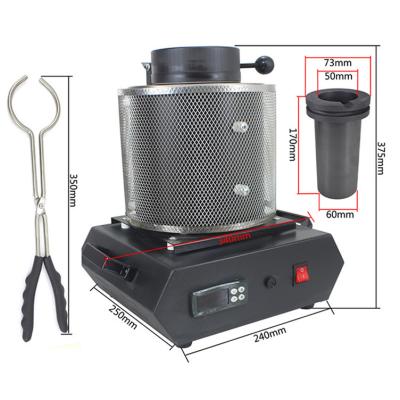 China Preto Mini Gold Melting Furnace elétrico de 2KG 3KG 1400W à venda