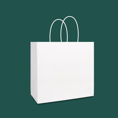 China Best Wholesale Grocery Recyclable Brown Kraft Paper Gift Bag Custom Printed White Paper Shopping Bag for sale