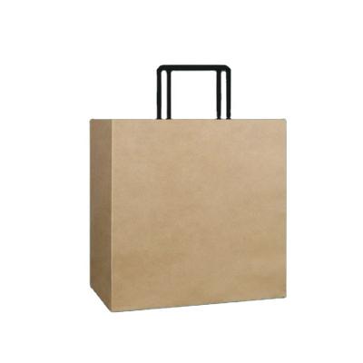 China Biodegradable Customized Takeout Food Bag Fashion Clothes Shopping Bag Brown Kraft Paper Bag for sale