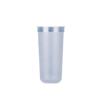 China Disposable eco-friendly stocked biodegradable can be customized printing logo 500ml hot and cold drinks cup pp injection frosted plastic U cup for sale