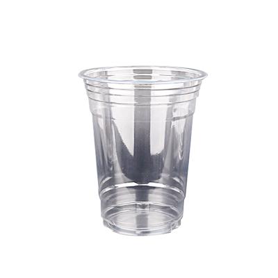 China Transparent Beverage PET Plastic Cup, Disposable Milk Tea Cold Drink Cup, Customized Logo, Reusable, Safe and Environmentally Friendly for sale