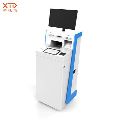 China Indoor Medical Hospital LCD Temperature Scanning Touch Screen Self-Service Health Check Blood Pressure Kiosk for sale