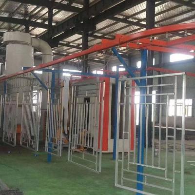 China Building Material Shops Spraying equipment GUARDRAIL spray line   Guardrail  Clean door Roll-up doors  Temporary steel frame Oxygen bottle for sale