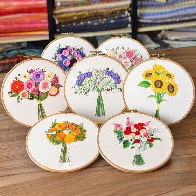 China English Visual Quilting Cross Stitch Kit Embroidery Specifications DIY Kit Bag Material Handmade Three-Dimensional Embroidery Kit for sale