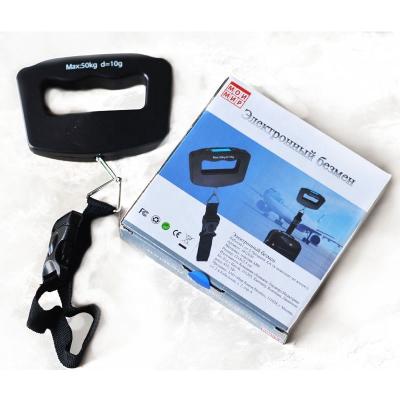 China Luggage Belt Lock Measures Portable Mini Digital Hand Held 50Kg 10g Fish Hook Hang Measure Luggage Scale LED Display Electronic Weighting Balance for sale