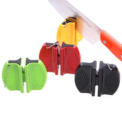 China Mini Ceramic Rod Knife Sharpener Portable Disposable Two Stage Tungsten Whetstone Butterfly Sharpener Sharpening Knives Stone for sale