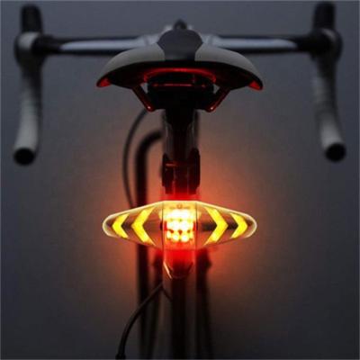 China Bicycle LED Tail Light Rechargeable Bike Rear Light Smart Turn Signal Light Safety Wireless Remote Control Recycling Warning Lantern for sale