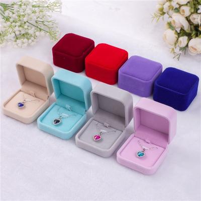 China Jewelry Package Box Jewelry Gift Box For Necklace Display Jewelry Gift Storage Boxes Black Velvet Carrying Case Organizer for sale