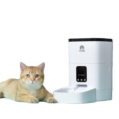 China App Automatic Remote Cat Feeder Smart Pet Feeder 4L Automatic Pet Food Bowl With Camera for sale