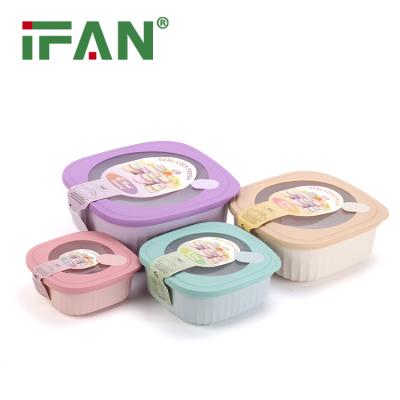 China Freshness Preservation Factory 4pack Kitchen Storage Containers Food Storage Containers Plastic Set Food Storage for sale