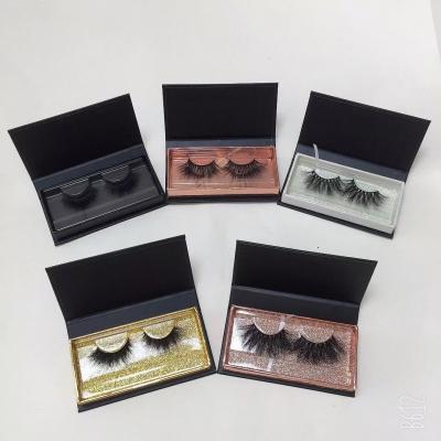 China OEM Handmade Filp Window Sliding Black Custom Eyelash Packaging Box Black Eyelash Packaging Box Glitter Eyelash Glitter for sale