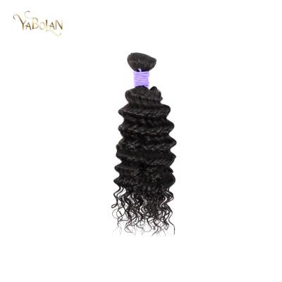 China Good Quality Deep Wave Hair 100% Raw Full Cuticle Aligned Hair Extensions, Double Drawn Raw Virgin Hair, Brazilian Deep Wave Hair Bundles Burmese Raw Curly Hair for sale