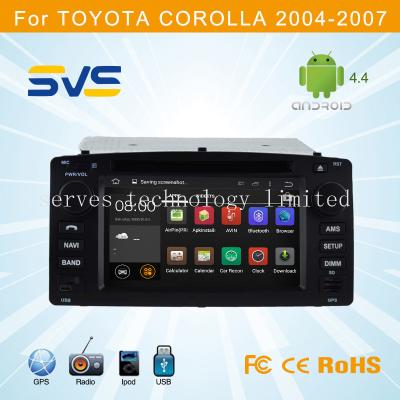 China Android 4.4 car dvd player GPS navigation for Toyota Corolla 204-2007 with dvd usb sd swc for sale