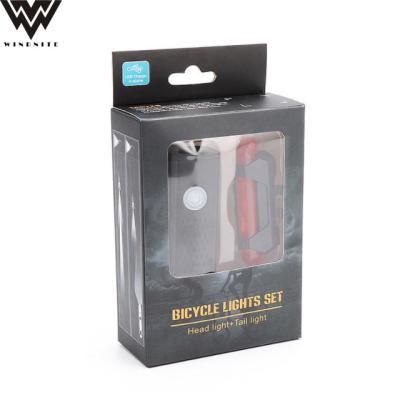 China Hand Torch USB Rechargeable Bike MTB Bicycle Front Back Rear Taillight Cycling Safety Warning Light Waterproof Bicycle Light Set for sale