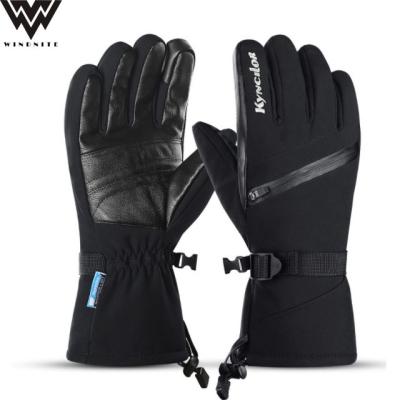 China Winter Unisex Warm Thick Finger Ski Recycling Gloves Full Sport Outdoor Waterproof Bicycle Gloves Bike Motorcycle Screen Touch Fingers for sale