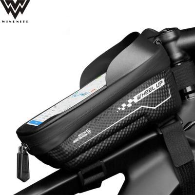 China Wallet Bike Front Frame Bags Waterproof EVA Bicycle Front Tube Travel Bag Handlebar Tool Bicycle Bag for sale