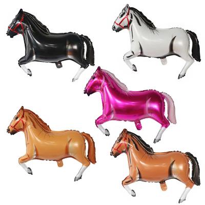 China Professional eco-friendly horse ze/bra shape globo helium foil animal balloons making foil balloon for party birthday decoration for sale