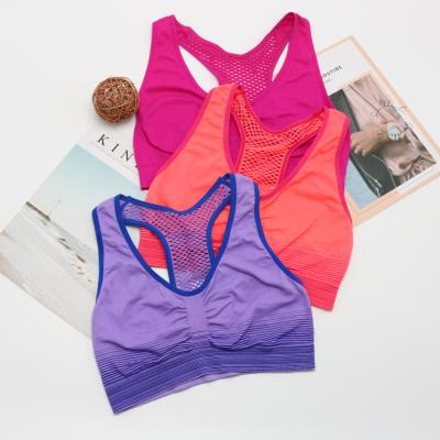 China QUICK DRY yoga vest for women fitness bra sports vest Ununderwired solid color bra for women. for sale